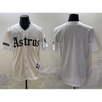 Houston Astros Blank White Gothic 'Houston Born Barrio Raised' Limited Stitched Baseball Jersey