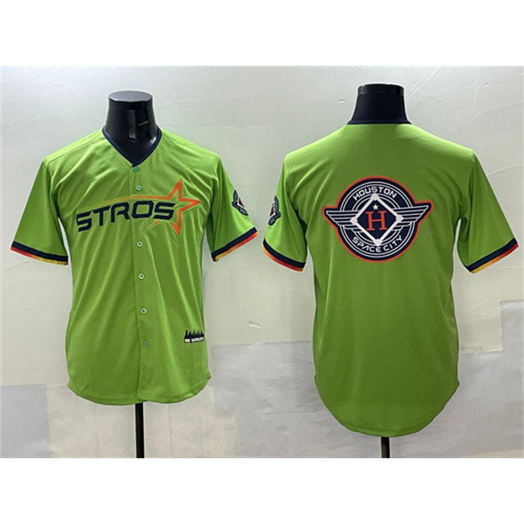 Houston Astros Team Big Logo Green 2025 City Connect Limited Stitched Baseball Jersey