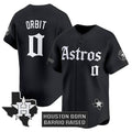 Houston Astros #0 Orbit Black 'Gothic Edition' Vapor Limited Stitched Baseball Jersey
