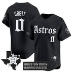 Houston Astros #0 Orbit Black 'Gothic Edition' Vapor Limited Stitched Baseball Jersey