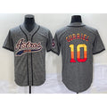 Houston Astros #10 Yuli Gurriel Grey Gridiron Cool Base Stitched Baseball Jersey