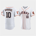 Houston Astros #10 Yuli Gurriel White 60th Anniversary Flex Base Stitched Baseball Jersey