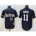 Houston Astros #11 Cam Smith Black Gothic 'Houston Born Barrio Raised' Limited Stitched Baseball Jersey
