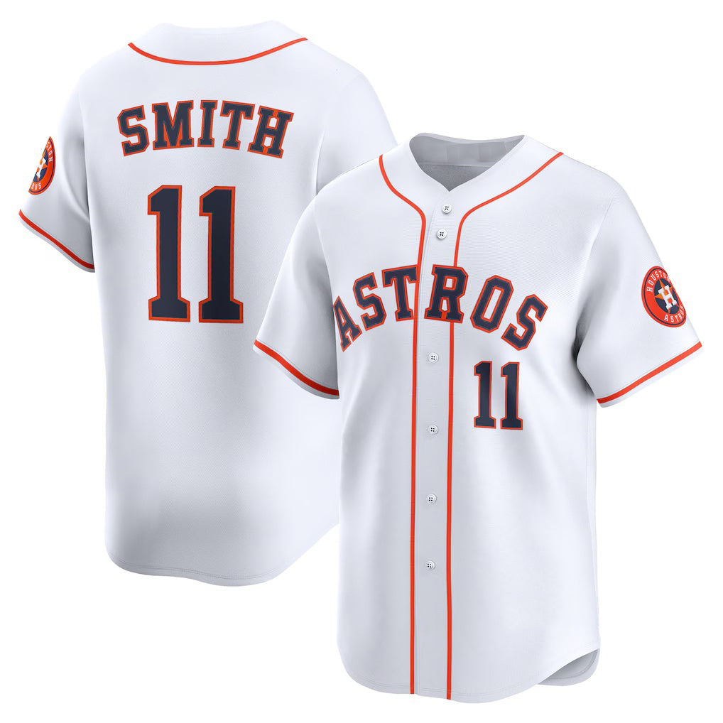 Houston Astros #11 Cam Smith White Home Limited Player Baseball Jersey