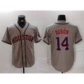 Houston Astros #14 Mauricio Dubón Grey Cool Base Stitched Baseball Jersey