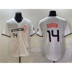 Houston Astros #14 Mauricio Dubón White 2025 City Connect Limited Stitched Baseball Jersey