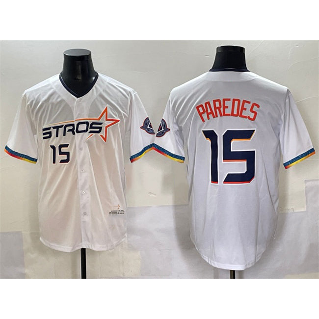 Houston Astros #15 Isaac Paredes White 2025 City Connect Limited Stitched Baseball Jersey
