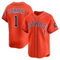 Houston Astros #1 Carlos Correa Orange Alternate Limited Player Baseball Jersey