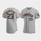 Houston Astros #23 Michael Brantley Gray 60th Anniversary Flex Base Stitched Baseball Jersey