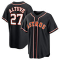 Houston Astros #27 Jose Altuve 2026 Black Out Stitched Baseball Jersey
