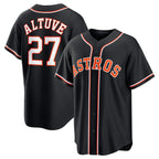 Houston Astros #27 Jose Altuve 2026 Black Out Stitched Baseball Jersey