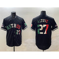 Houston Astros #27 Jose Altuve Black Mexico With World Serise Champions Patch Cool Base Stitched Baseball Jersey