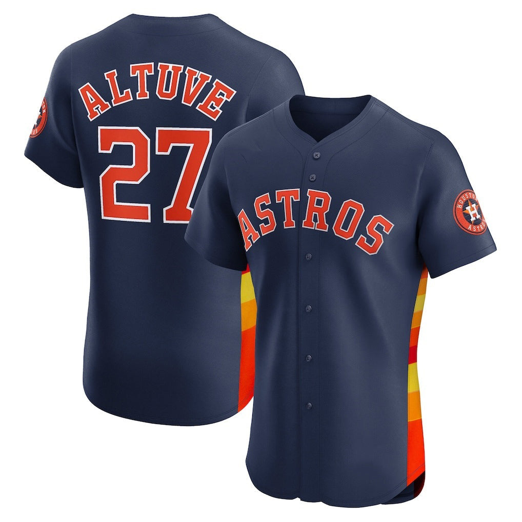Houston Astros #27 Jose Altuve Navy Alternate 2 Elite Player Baseball Jersey