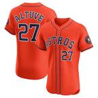 Houston Astros #27 Jose Altuve Orange Alternate Elite Player Baseball Jersey