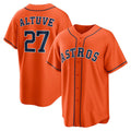Houston Astros #27 Jose Altuve Orange Alternate Replica Player Name Baseball Jersey