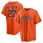 Houston Astros #27 Jose Altuve Orange Alternate Replica Player Name Baseball Jersey
