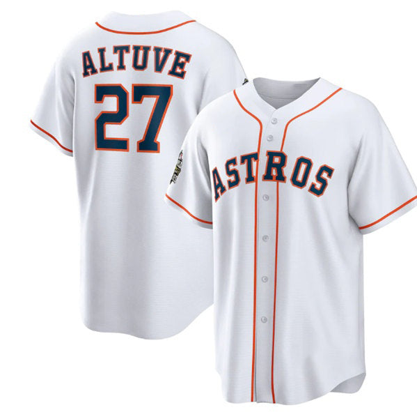 Houston Astros #27 Jose Altuve White 2022 World Series Home Stitched Baseball Jersey