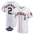 Houston Astros #2 Alex Bregman White 2022 World Series Champions Flex Base Stitched Baseball Jersey