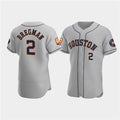 Houston Astros #2 Jose Altuve Gray 60th Anniversary Flex Base Stitched Baseball Jersey