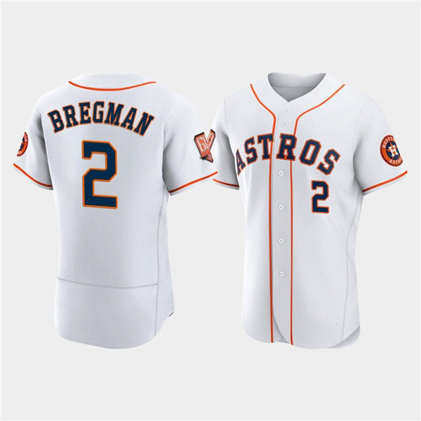 Houston Astros #2 Jose Altuve White 60th Anniversary Flex Base Stitched Baseball Jersey