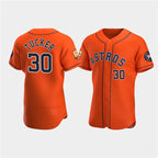 Houston Astros #30 Kyle Tucker Orange 60th Anniversary Flex Base Stitched Baseball Jersey