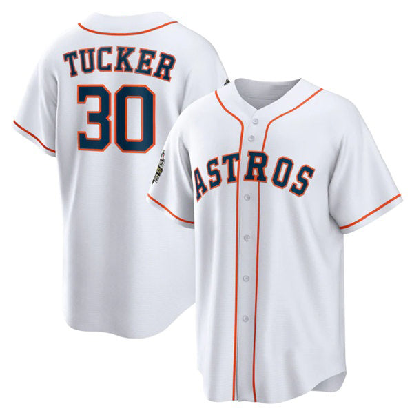 Houston Astros #30 Kyle Tucker White 2022 World Series Home Stitched Baseball Jersey