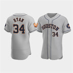 Houston Astros #34 Nolan Ryan Gray 60th Anniversary Flex Base Stitched Baseball Jersey