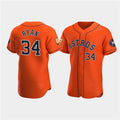 Houston Astros #34 Nolan Ryan Orange 60th Anniversary Flex Base Stitched Baseball Jersey