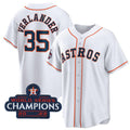 Houston Astros #35 Justin Verlander White 2022 World Series Champions Home Stitched Baseball Jersey