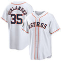 Houston Astros #35 Justin Verlander White 2022 World Series Home Stitched Baseball Jersey