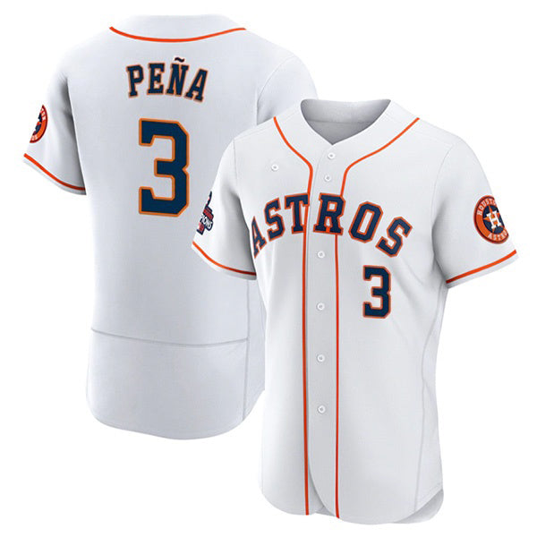 Houston Astros #3 Jeremy Pena 2022 World Series White Flex Base Stitched Baseball Jersey