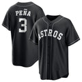 Houston Astros #3 Jeremy Pena Black Lights Out Limited Stitched Baseball Jersey