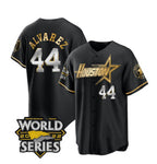 Houston Astros #44 Yordan Alvarez Black Gold 2022 World Series Stitched Baseball Jersey