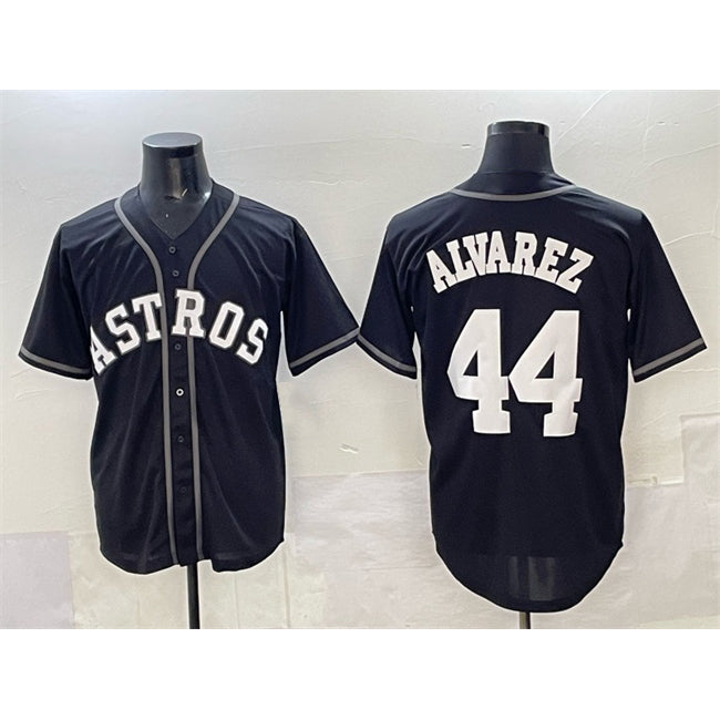 Houston Astros #44 Yordan Alvarez Black Lights Out Limited Stitched Baseball Jersey