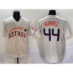 Houston Astros #44 Yordan Alvarez Cream Throwback Cooperstown Collection Limited Stitched Baseball Jersey