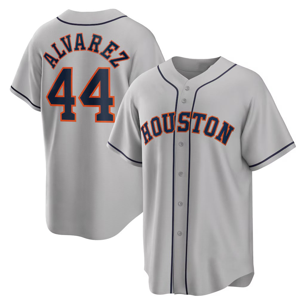 Houston Astros #44 Yordan Álvarez Gray Road Replica Player Player Baseball Jersey