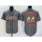 Houston Astros #44 Yordan Alvarez Grey Gridiron Cool Base Stitched Baseball Jersey
