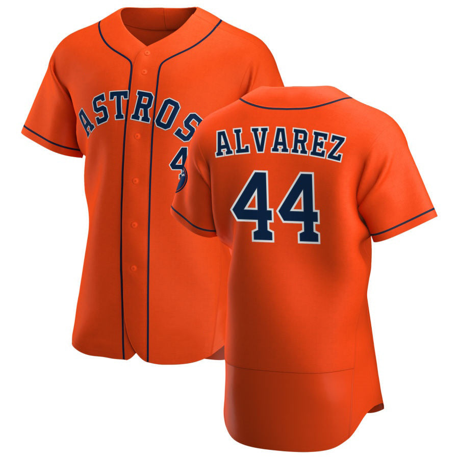 Houston Astros #44 Yordan Alvarez Orange Alternate 2020 Authentic Team Baseball Jersey