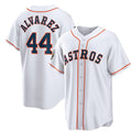 Houston Astros #44 Yordan Alvarez White 2022 World Series Home Stitched Baseball Jersey