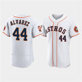 Houston Astros #44 Yordan Alvarez White 60th Anniversary Flex Base Stitched Baseball Jersey