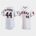 Houston Astros #44 Yordan Alvarez White 60th Anniversary Flex Base Stitched Baseball Jersey