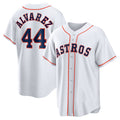Houston Astros #44 Yordan Álvarez White Home Replica Player Baseball Jersey