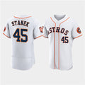 Houston Astros #45 Ryne Stanek White 60th Anniversary Flex Base Stitched Baseball Jersey