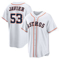 Houston Astros #53 Cristian Javier White Home Replica Baseball Jersey