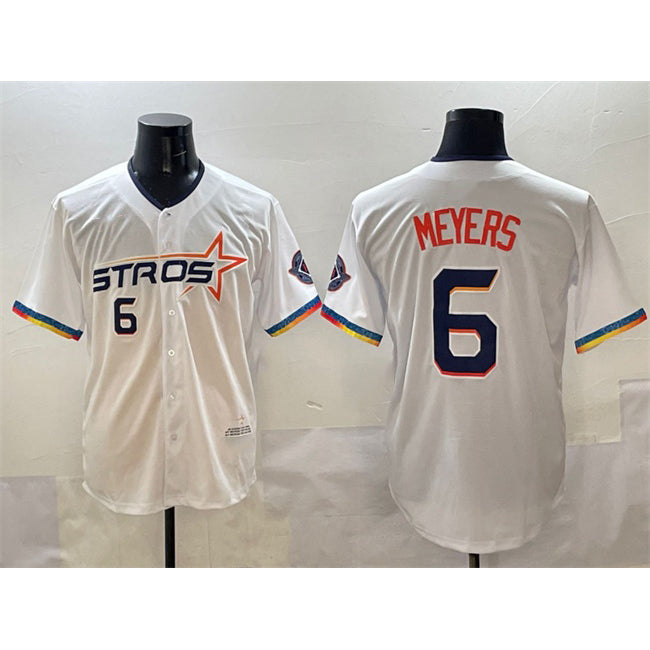Houston Astros #6 Jake Meyers White 2025 City Connect Limited Stitched Baseball Jersey
