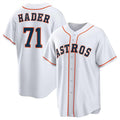 Houston Astros #71 Josh Hader White Cool Base Stitched Baseball Jersey