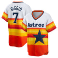 Houston Astros #7 Craig Biggio White Home Cooperstown Collection Player Baseball Jersey