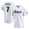 Houston Astros #7 Craig Biggio White Throwback Cooperstown Collection Limited Baseball Jersey