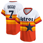 Houston Astros #7 Craig Biggio White Throwback Cooperstown Collection Limited Player Baseball Jersey