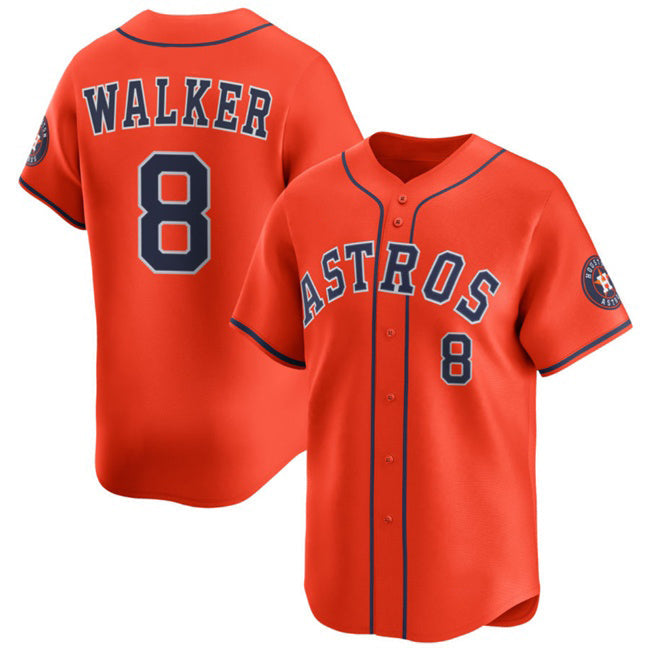 Houston Astros #8 Christian Walker Orange 2025 Alternate Limited Stitched Baseball Jersey